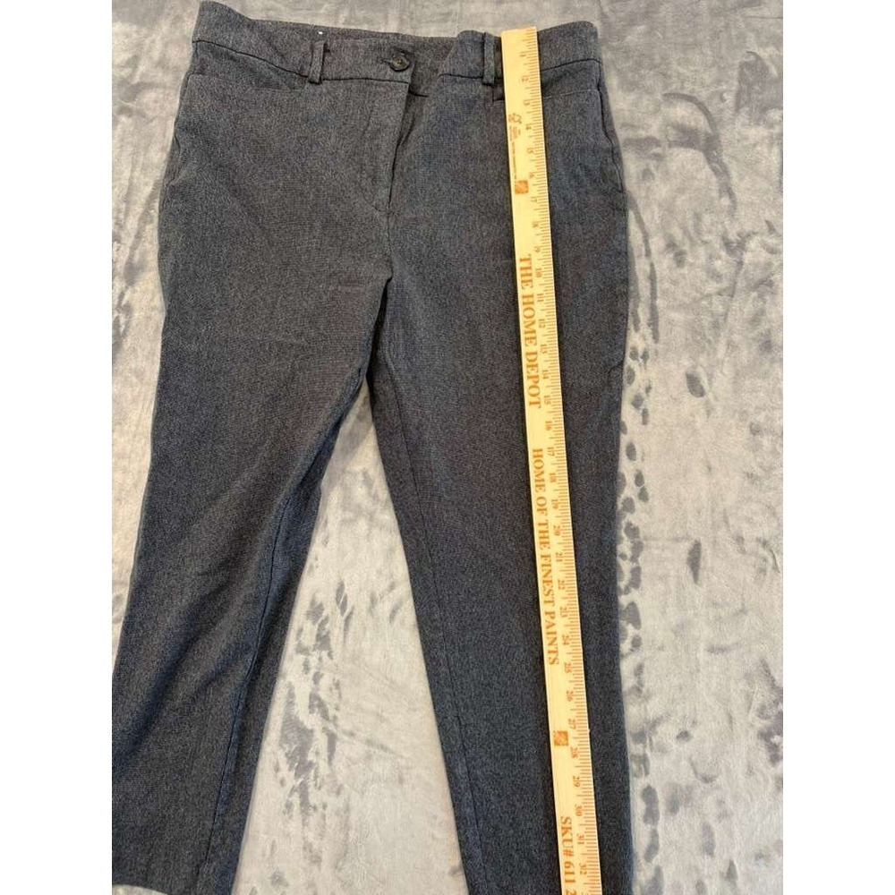 LOFT Curvy Skinny Womens Size 12 Charcoal Gray Heathered Stretch Ankle Pants - Picture 8 of 11